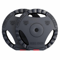 Gorilla Sports plastificiran cementni disk (GRIP) 1,25kg - 15kg / 31mm