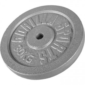 Gorilla Sports Željezni disk za šipke 0,5kg - 30 kg 30/31mm siva 30 kg 