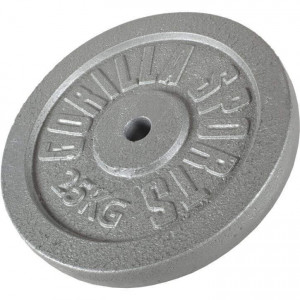 Gorilla Sports Željezni disk za šipke 0,5kg - 30 kg 30/31mm siva 25 kg 