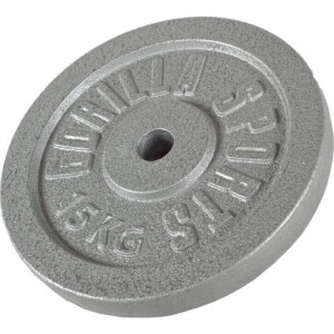 Gorilla Sports Željezni disk za šipke 0,5kg - 30 kg 30/31mm siva 15 kg 