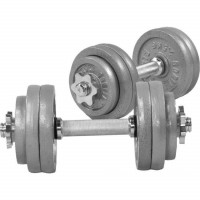 Gorilla Sports Set jednoručnih bučica od lijevanog željeza 2x15 kg 30/31 mm Gorilla Sports Set jednoručnih bučica od lijevanog željeza 2x15 kg 30/31 mm