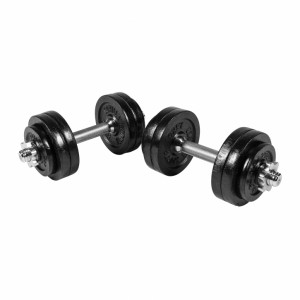 Gorilla Sports Set jednoručnih bučica od lijevanog željeza 2x15 kg 30/31 mm 