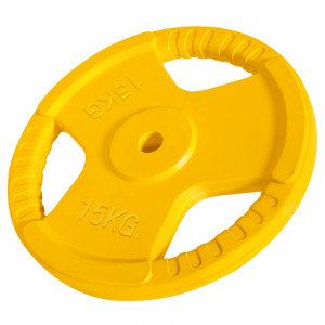 Gorilla Sports Disk od lijevanog željeza GUMENI GRIP 1,25 kg - 25 kg 30/31mm 15 kg 