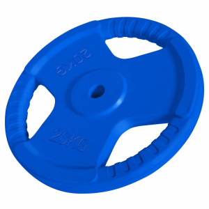 Gorilla Sports Disk od lijevanog željeza GUMENI GRIP 1,25 kg - 25 kg 30/31mm 20 kg 