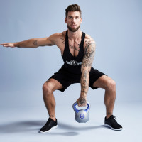 Gorilla Sports Cementni kettlebell stylish 2-20 kg Gorilla Sports Cementni kettlebell stylish 2-20 kg