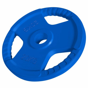 Gorilla Sports disk od lijevanog željeza GUMENI GRIP 1,25kg-25 kg 50 / 51mm 20 kg 