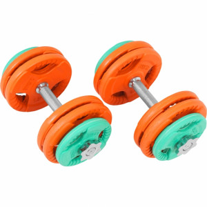 Gorilla Sports Set bučica gumirani grip 30 KG (navoj) 