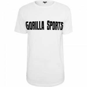 Pamučna majica Gorilla Sports crna / bijela 