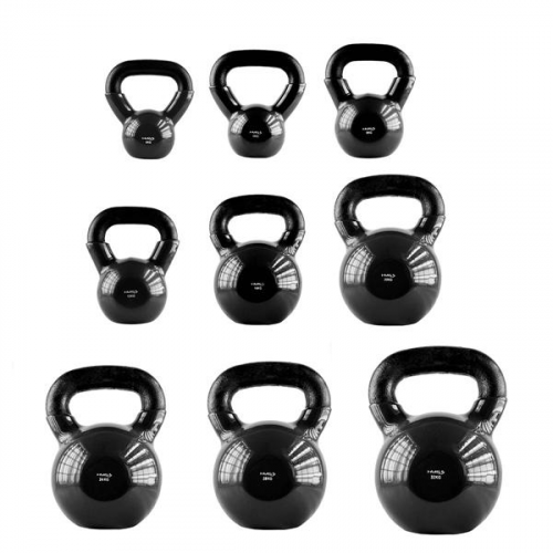 HMS Kettlebell presvučen vinilom KNV04 4 kg, crni 