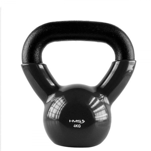 HMS Kettlebell presvučen vinilom KNV04 4 kg, crni 