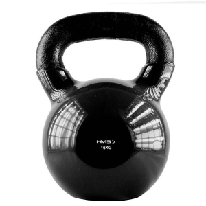 HMS Kettlebell presvučen vinilom KNV16 16 kg, crni 