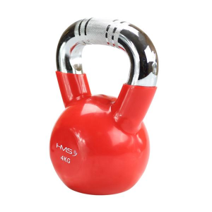 HMS Kettlebell s kromiranom ručkom KTC 4 kg crveni 