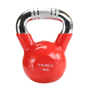 HMS Kettlebell s kromiranom ručkom KTC 4 kg crveni 