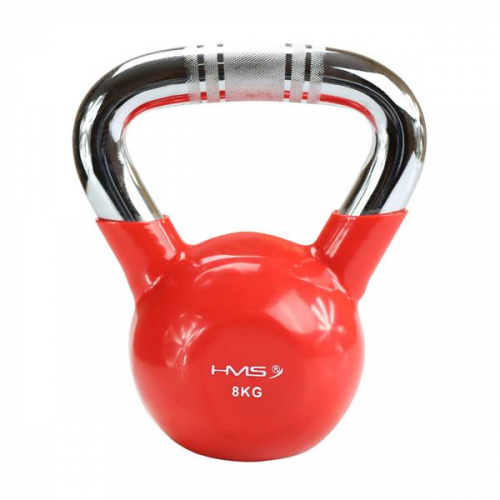 HMS Kettlebell s kromiranom ručkom KTC 8 kg crveni 