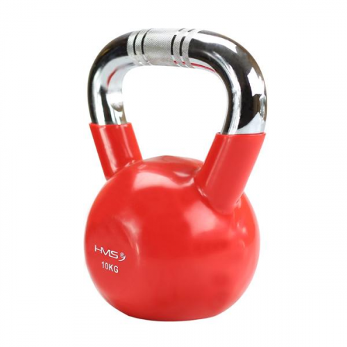 HMS Kettlebell s kromiranom ručkom KTC 10 kg crveni 