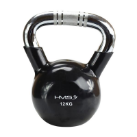 HMS Kettlebell s kromiranom ručkom KTC 12 kg crne boje HMS Kettlebell s kromiranom ručkom KTC 12 kg crne boje