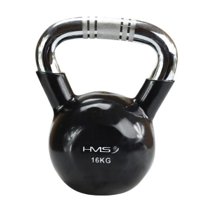 HMS Kettlebell s kromiranom ručkom KTC 16 kg crne boje 