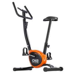 Mehanički sobni bicikl ONE Fitness RW3011 crno-narančasti. 