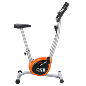 Mehanički sobni bicikl ONE Fitness RW3011 srebrno-narančasti. 