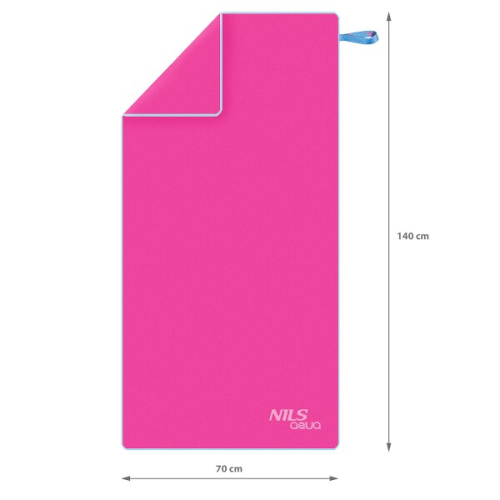 Ručník z mikrovlákna NILS aqua NAR11 růžový/modrý Ručník z mikrovlákna NILS aqua NAR11 růžový/modrý