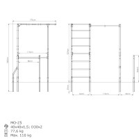 HMS Vanjske ljestve s trapezom i rukohvatima MARBO MO-Z5 HMS Vanjske ljestve s trapezom i rukohvatima MARBO MO-Z5