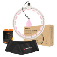 HMS Masažni hula hoop set HHW06 s utezima i brojačem i pojasom za mršavljenje BR163 roza HMS Masažni hula hoop set HHW06 s utezima i brojačem i pojasom za mršavljenje BR163 roza