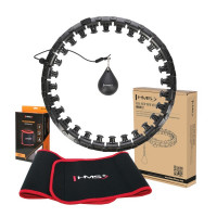 HMS Masažni hula hoop set HHW12 PLUS Veličina s utezima i pojasom za mršavljenje BR163 crna HMS Masažni hula hoop set HHW12 PLUS Veličina s utezima i pojasom za mršavljenje BR163 crna