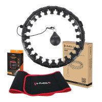 HMS Set masažnog hula hoopa HHW01 s utezima i pojasom za mršavljenje BR163 crni HMS Set masažnog hula hoopa HHW01 s utezima i pojasom za mršavljenje BR163 crni