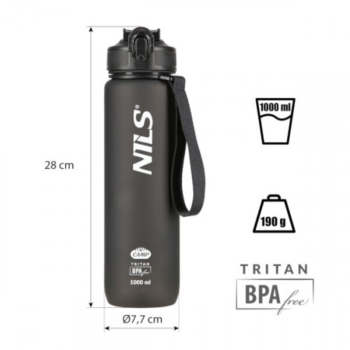 HMS Tritan boca za piće NILS Camp NCD68 1000 ml crna 