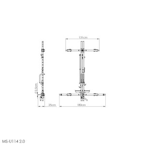 HMS Skládací Power Rack MARBO MS-U114 2.0 na zeď 