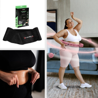 HMS ružičasti Hula Hoop set za masažu s utegom HHW11 i pojasom za mršavljenje u struku BR163 PLUS SIZE