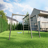 HMS Čelična konstrukcija za vrtnu ljuljačku s okvirom za penjanje / ljestvama MARBO MO-Z6 HMS Čelična konstrukcija za vrtnu ljuljačku s okvirom za penjanje / ljestvama MARBO MO-Z6