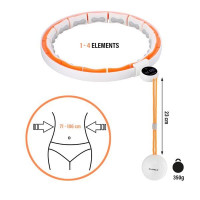 HMS Masažni hula hoop set s utegom HHM13 i pojasom za mršavljenje BR1313 bijelo/narančasto HMS Masažni hula hoop set s utegom HHM13 i pojasom za mršavljenje BR1313 bijelo/narančasto