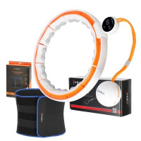 HMS Masažni hula hoop set s utegom HHM13 i pojasom za mršavljenje BR1313 bijelo/narančasto HMS Masažni hula hoop set s utegom HHM13 i pojasom za mršavljenje BR1313 bijelo/narančasto