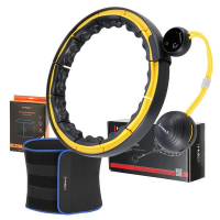 HMS Masažni hula hoop set s utegom HHM13 i pojasom za mršavljenje BR1313 crna/žuta HMS Masažni hula hoop set s utegom HHM13 i pojasom za mršavljenje BR1313 crna/žuta
