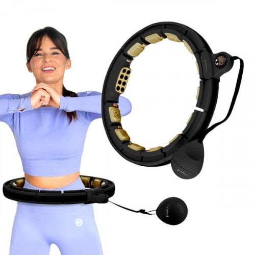HMS Fitness hula hoop HHM13 s utezima i pultom crni HMS Fitness hula hoop HHM13 s utezima i pultom crni