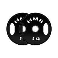 HMS Set gumiranih olimpijskih utega TOG05 2 x 5 kg HMS Set gumiranih olimpijskih utega TOG05 2 x 5 kg