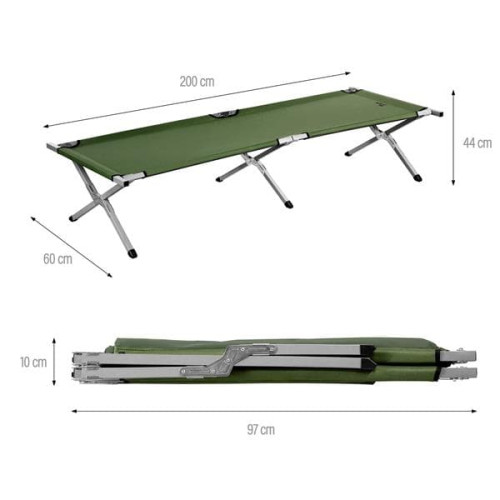HMS Sklopiva ležaljka/krevet za kampiranje NILS Camp 200 cm 
