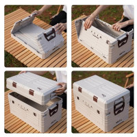 HMS Sklopiva kutija za pohranu s poklopcem i pretincima 42L, siva HMS Sklopiva kutija za pohranu s poklopcem i pretincima 42L, siva