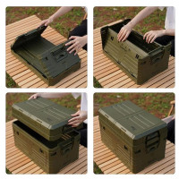 HMS Sklopiva kutija za pohranu s poklopcem i pretincima 42L, zelena HMS Sklopiva kutija za pohranu s poklopcem i pretincima 42L, zelena