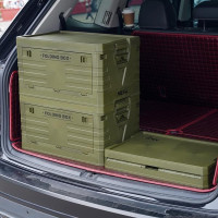 HMS Sklopiva putna kutija s poklopcem i pretincima 50l, zelena HMS Sklopiva putna kutija s poklopcem i pretincima 50l, zelena