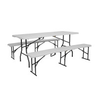 HMS Sklopiva klupa za kampiranje NILS Camp NC3404 bijela HMS Sklopiva klupa za kampiranje NILS Camp NC3404 bijela