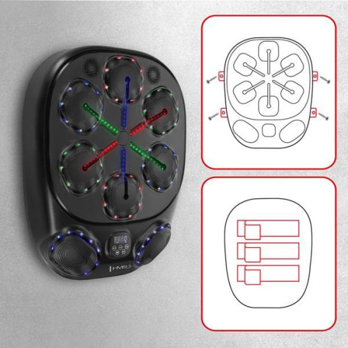 HMS elektronička meta za boks TB10 s LED-om, Bluetoothom i rukavicama (stroj za glazbeni boks) HMS elektronička meta za boks TB10 s LED-om, Bluetoothom i rukavicama (stroj za glazbeni boks)