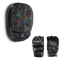 HMS elektronička meta za boks TB10 s LED-om, Bluetoothom i rukavicama (stroj za glazbeni boks) 