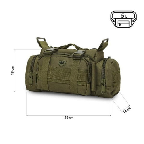 HMS Nils Camp Muška torba preko tijela XL zelena 