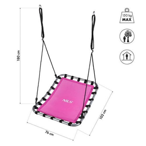 Nils Camp Swing gnijezdo za vrt, roza Nils Camp Swing gnijezdo za vrt, roza