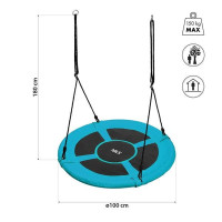 Vrtna ljuljačka gnijezdo roda, tirkizna 