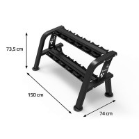 HMS stalak za bućice - 6 pari jednoručnih bučica 