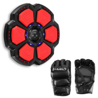 HMS elektronička meta za boks TB06 s LED-om, Bluetoothom i rukavicama (stroj za glazbeni boks) 