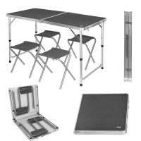 HMS sklopivi set stola i stolica za kampiranje NILS Camp NC1633 tamno siva HMS sklopivi set stola i stolica za kampiranje NILS Camp NC1633 tamno siva